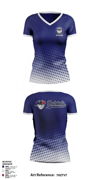 Perth Amboy Magnet School Soccer 11341970 Women's Short Sleeve V-neck Shirt - 40