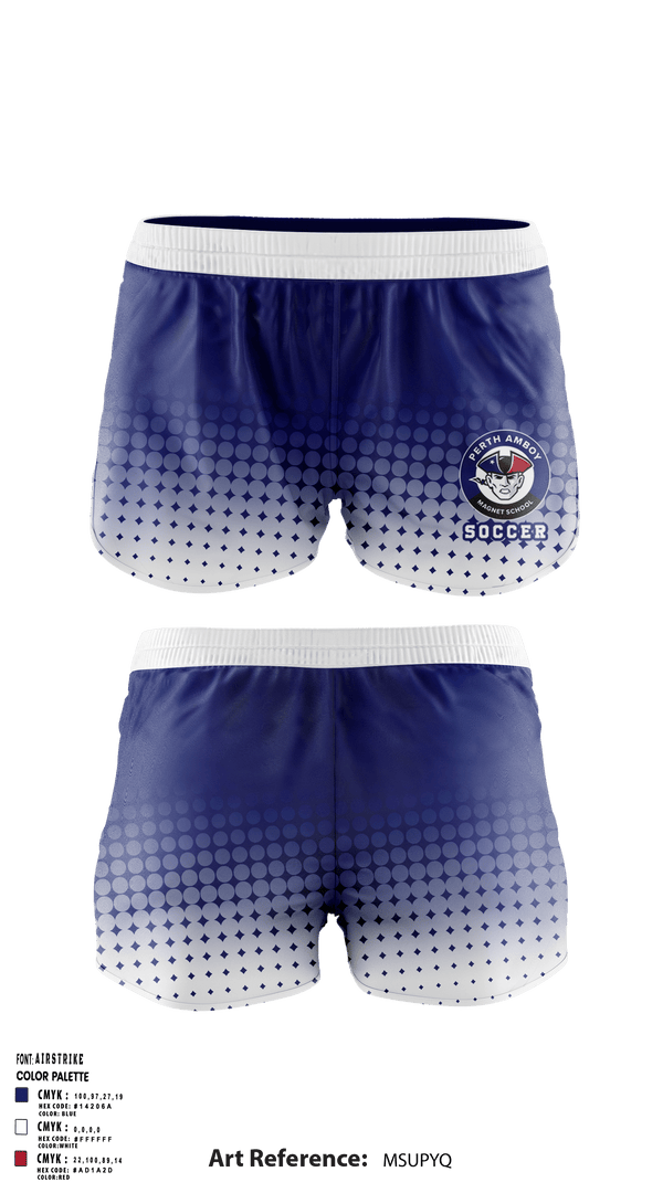 Perth Amboy Magnet School Soccer 11341970 Women's Shorts - 40