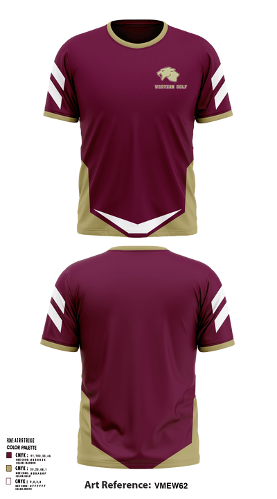 Western High School Golf 40736363 Short Sleeve Performance Shirt - 1