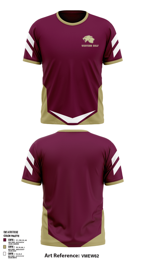 Western High School Golf 40736363 Short Sleeve Performance Shirt - 1
