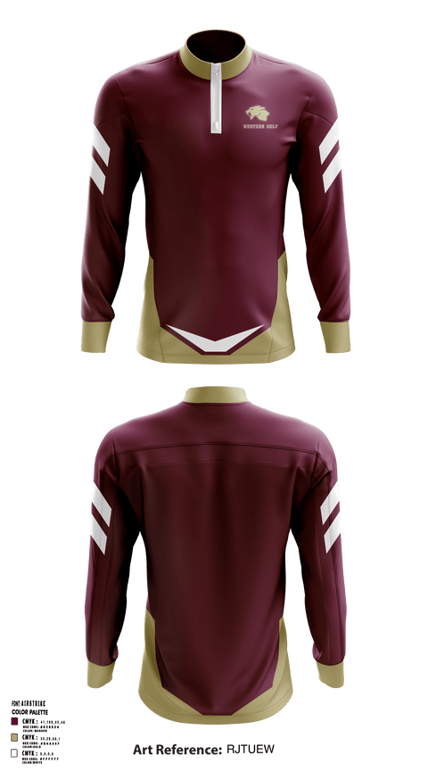 Western High School Golf 40736363 Quarter Zip Jacket - 1