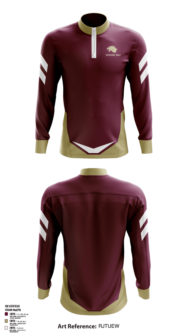 Western High School Golf 40736363 Quarter Zip Jacket - 1