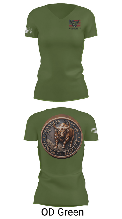 Baybrook Army Recruiting Company 58064560 Women's Short Sleeve V-neck Shirt - 48