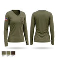 STOP/DVI Women's Long Sleeve V-neck Shirt - 1