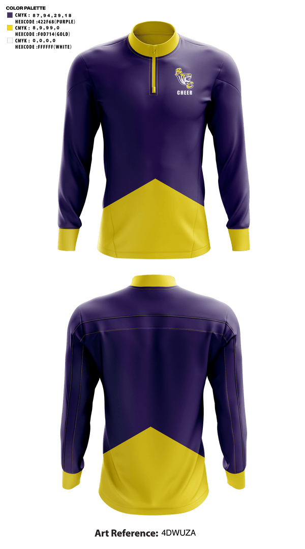 Benedict College Cheer 88121362 Quarter Zip Jacket - 42