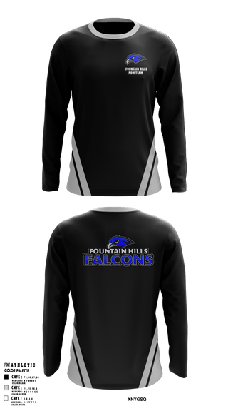 Fountain Hills Pom Team 54391807 Long Sleeve Performance Shirt - 1