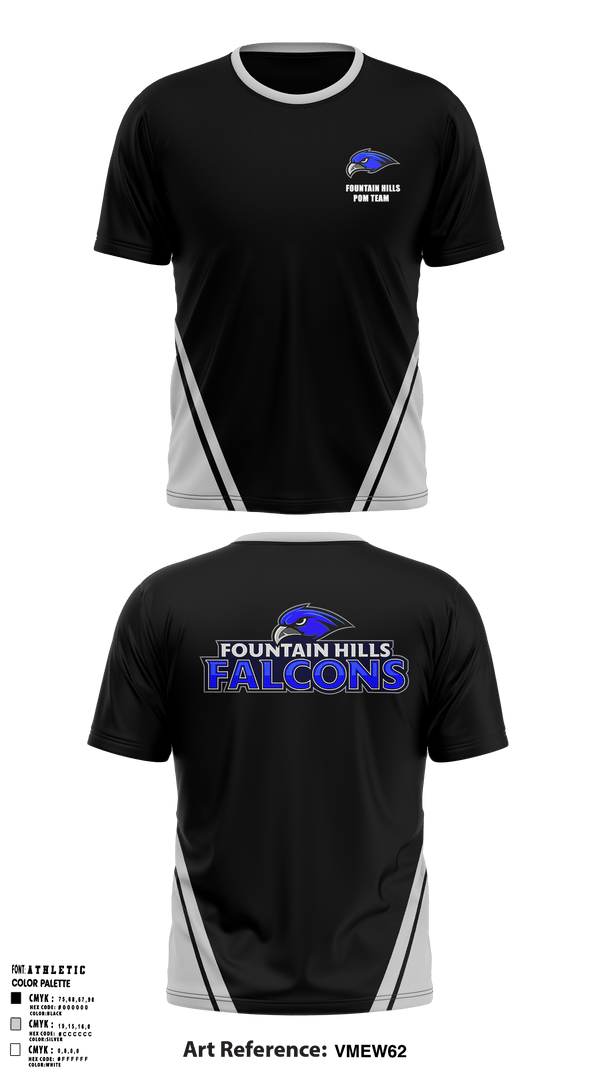Fountain Hills Pom Team 54391807 Short Sleeve Performance Shirt - 1