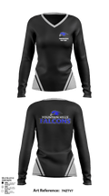Fountain Hills Pom Team 54391807 Women's Long Sleeve V-neck Shirt - 1