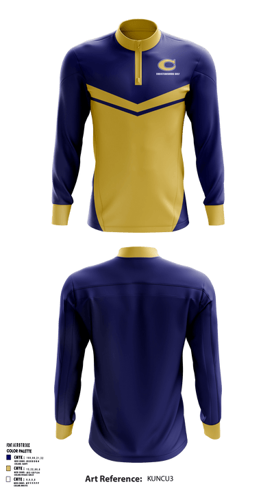 Christiansburg High School Golf Team 75319737 Quarter Zip Jacket - 1