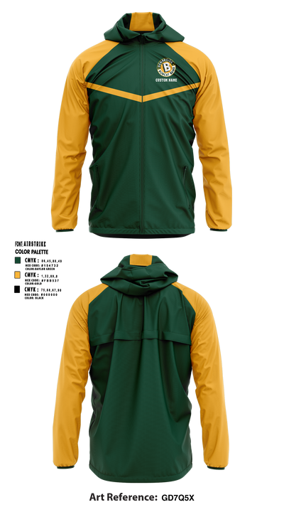 Benbrook High School Bobcat Marching Band 42896694 Windbreaker - 1