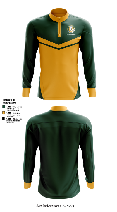 Benbrook High School Bobcat Marching Band 42896694 Quarter Zip Jacket - 1