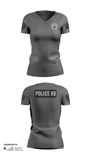 Womens Short Sleeve Vneck Shirt, K9, Police, Teamtime, Team time, sublimation, custom sports apparel, team uniforms, spirit wear, spiritwear, sports uniforms, custom shirts, team store, custom team store, fundraiser sports, apparel fundraiser