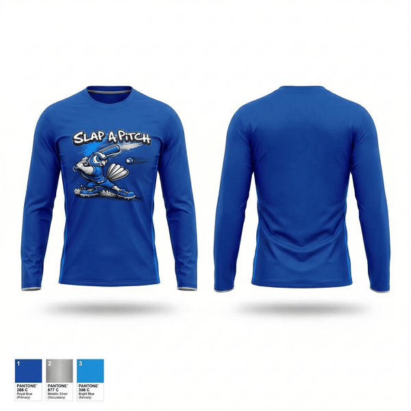 Long Sleeve Performance Shirt, Slap a pitch, Softball, Teamtime, Team time, sublimation, custom sports apparel, team uniforms, spirit wear, spiritwear, sports uniforms, custom shirts, team store, custom team store, fundraiser sports, apparel fundraiser