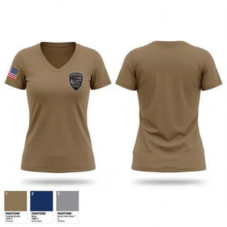 Womens Short Sleeve Vneck Shirt, Broken Bow Police Department (Oklahoma), Police, Teamtime, Team time, sublimation, custom sports apparel, team uniforms, spirit wear, spiritwear, sports uniforms, custom shirts, team store, custom team store, fundraiser sports, apparel fundraiser