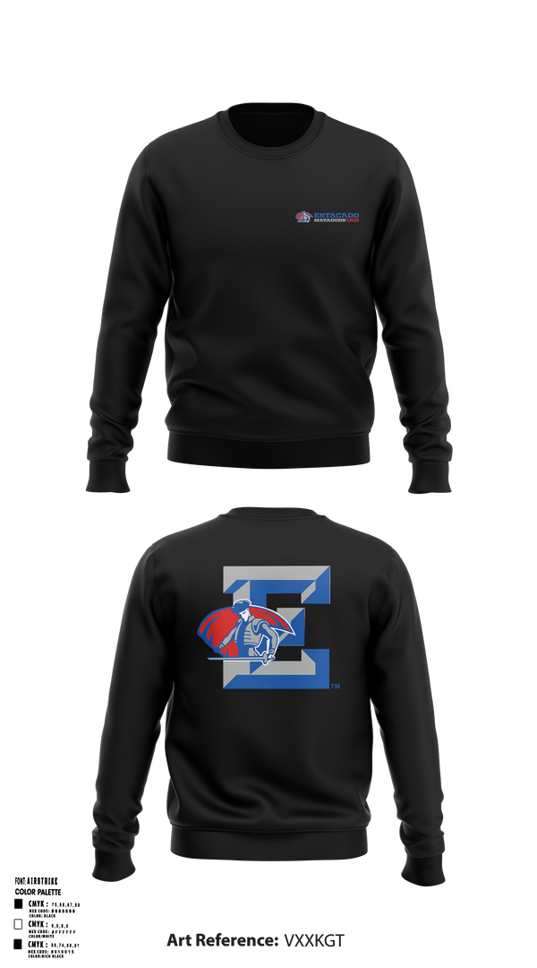 Estacado High School Cheer 9310800 Crew Neck Sweatshirt - 43