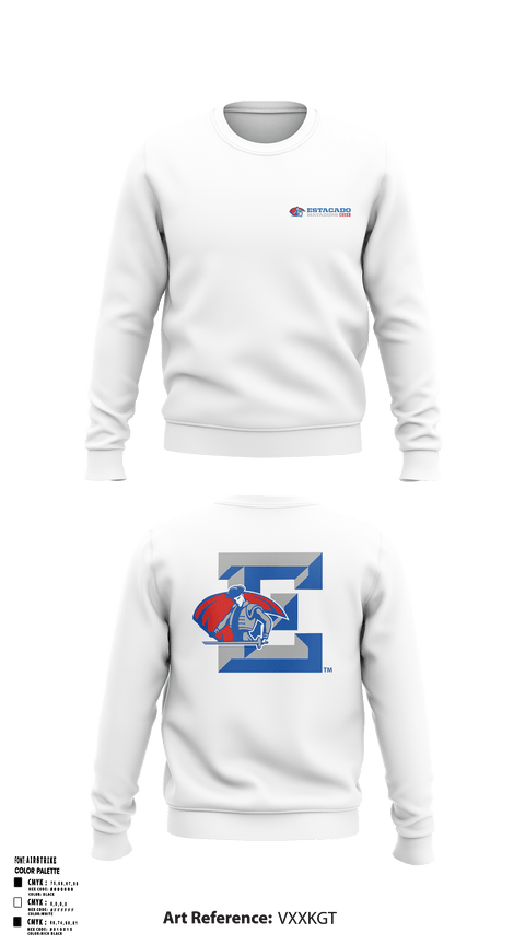 Estacado High School Cheer 9310800 Crew Neck Sweatshirt - 44