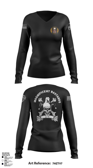 Joker Company 30961696 Women's Long Sleeve V-neck Shirt - 1