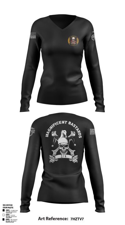 Joker Company 30961696 Women's Long Sleeve V-neck Shirt - 1