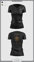 LANCERS CFL 55987769 Women's Short Sleeve V-neck Shirt - 18