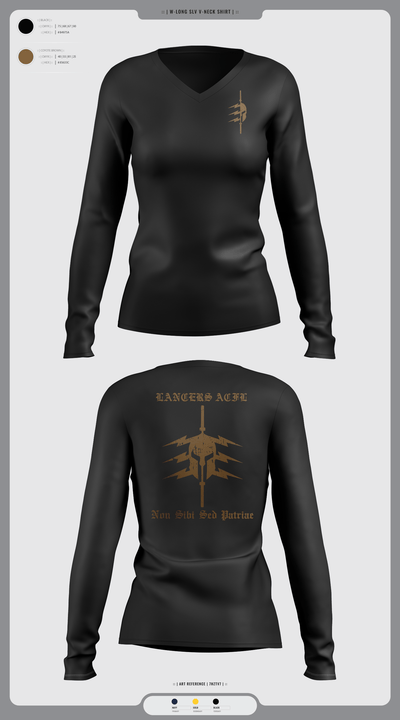 LANCERS ACFL 55987769 Women's Long Sleeve V-neck Shirt - 17