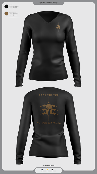 LANCERS CFL 55987769 Women's Long Sleeve V-neck Shirt - 18
