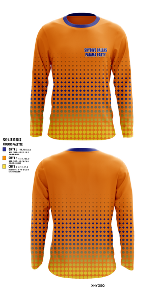 Long Sleeve Performance Shirt, Skydive Dallas Pajama Party, Water Polo, Teamtime, Team time, sublimation, custom sports apparel, team uniforms, spirit wear, spiritwear, sports uniforms, custom shirts, team store, custom team store, fundraiser sports, apparel fundraiser