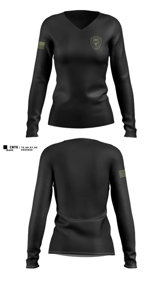 Womens Long Sleeve Vneck Shirt, BOSQUE REGIONAL SWAT TEAM, Police, Teamtime, Team time, sublimation, custom sports apparel, team uniforms, spirit wear, spiritwear, sports uniforms, custom shirts, team store, custom team store, fundraiser sports, apparel fundraiser
