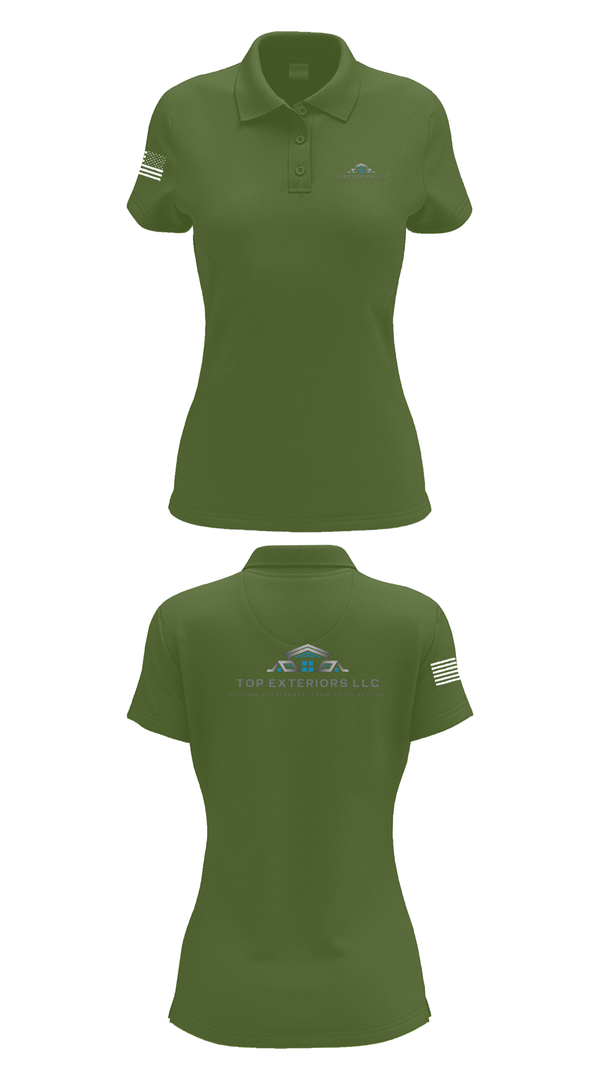 Womens Short Sleeve Performance Polo, Top Exteriors LLC, , Teamtime, Team time, sublimation, custom sports apparel, team uniforms, spirit wear, spiritwear, sports uniforms, custom shirts, team store, custom team store, fundraiser sports, apparel fundraiser