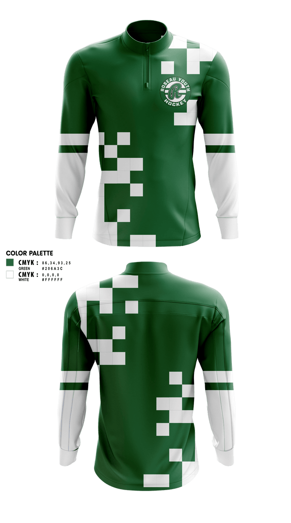 Roseau Youth Hockey Quarter Zip Jacket - 1
