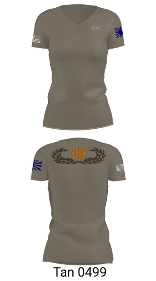 Womens Short Sleeve Vneck Shirt, KISARAZU COMBAT TRAINING UNIT, Army, Teamtime, Team time, sublimation, custom sports apparel, team uniforms, spirit wear, spiritwear, sports uniforms, custom shirts, team store, custom team store, fundraiser sports, apparel fundraiser