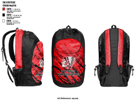 Gear Bag, Lady Saukees Basketball, Women's Basketball, Teamtime, Team time, sublimation, custom sports apparel, team uniforms, spirit wear, spiritwear, sports uniforms, custom shirts, team store, custom team store, fundraiser sports, apparel fundraiser