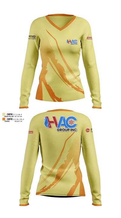 HVAC group Inc 7735982 Women's Long Sleeve V-neck Shirt - 1