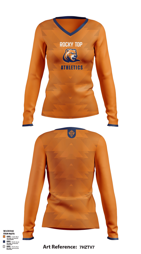 Rocky Top MS 64660579 Women's Long Sleeve V-neck Shirt - 2