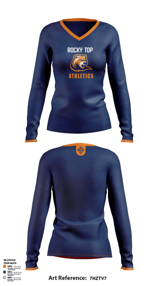 Rocky Top MS 64660579 Women's Long Sleeve V-neck Shirt -3