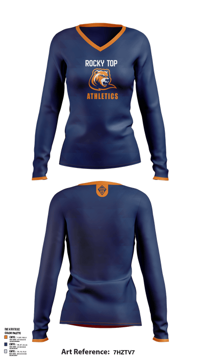 Rocky Top MS 64660579 Women's Long Sleeve V-neck Shirt -3