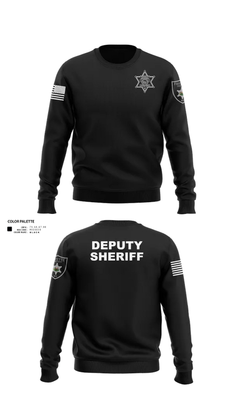 Crew Neck Sweatshirt, Fayette County Sheriff WV, Police, Teamtime, Team time, sublimation, custom sports apparel, team uniforms, spirit wear, spiritwear, sports uniforms, custom shirts, team store, custom team store, fundraiser sports, apparel fundraiser