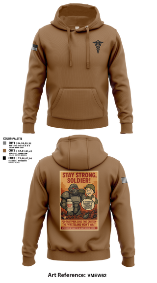 Hoodie, HHB 5-5 ADA Hippocratic Steel, Army, Teamtime, Team time, sublimation, custom sports apparel, team uniforms, spirit wear, spiritwear, sports uniforms, custom shirts, team store, custom team store, fundraiser sports, apparel fundraiser