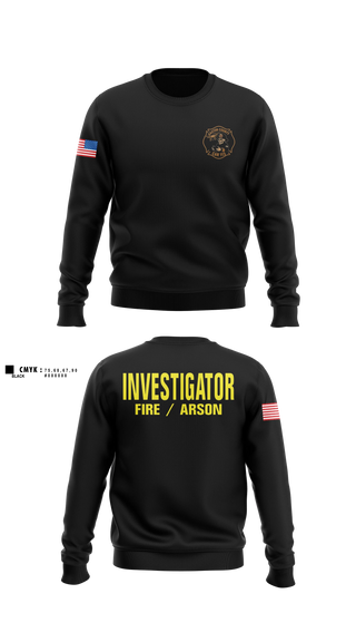 Crew Neck Sweatshirt, Gaston County Emergency Management and Fire Services, Fire Department, Teamtime, Team time, sublimation, custom sports apparel, team uniforms, spirit wear, spiritwear, sports uniforms, custom shirts, team store, custom team store, fundraiser sports, apparel fundraiser