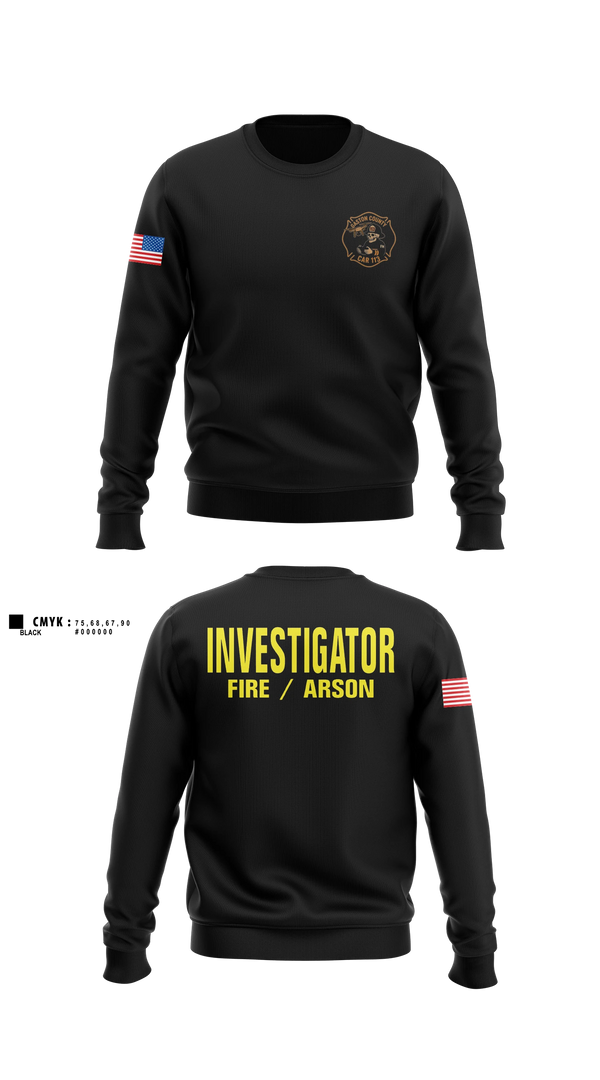 Crew Neck Sweatshirt, Gaston County Emergency Management and Fire Services, Fire Department, Teamtime, Team time, sublimation, custom sports apparel, team uniforms, spirit wear, spiritwear, sports uniforms, custom shirts, team store, custom team store, fundraiser sports, apparel fundraiser
