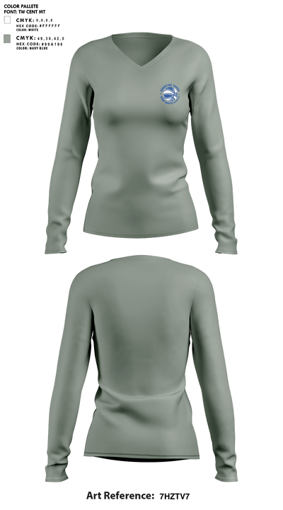 Shooting Touch Boston Basketball 6416365 Women's Long Sleeve V-neck Shirt - 50