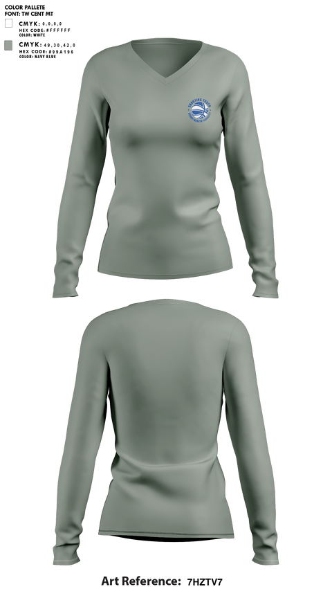 Shooting Touch Boston Basketball 6416365 Women's Long Sleeve V-neck Shirt - 50