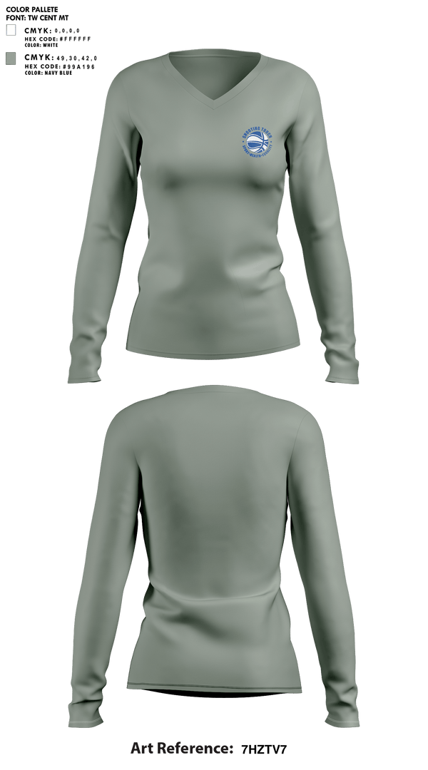 Shooting Touch Boston Basketball 6416365 Women's Long Sleeve V-neck Shirt - 50