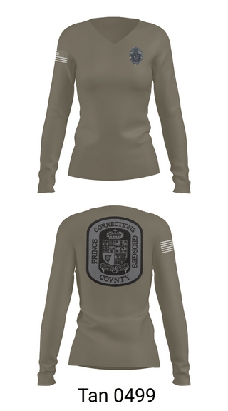 Womens Long Sleeve Vneck Shirt, Department of Corrections, Police, Teamtime, Team time, sublimation, custom sports apparel, team uniforms, spirit wear, spiritwear, sports uniforms, custom shirts, team store, custom team store, fundraiser sports, apparel fundraiser