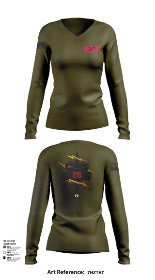 Womens Long Sleeve Vneck Shirt, 26th CM Co, , Teamtime, Team time, sublimation, custom sports apparel, team uniforms, spirit wear, spiritwear, sports uniforms, custom shirts, team store, custom team store, fundraiser sports, apparel fundraiser