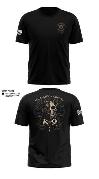 Short Sleeve Performance Shirt, Williamson County K-9 Unit, Police, Teamtime, Team time, sublimation, custom sports apparel, team uniforms, spirit wear, spiritwear, sports uniforms, custom shirts, team store, custom team store, fundraiser sports, apparel fundraiser