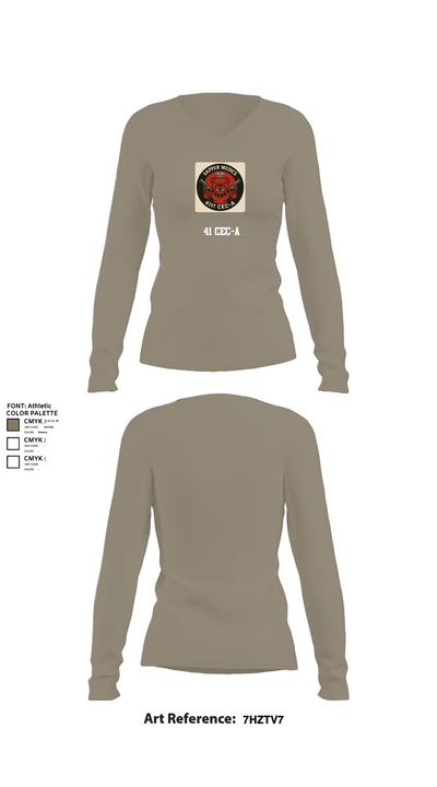 41 CEC-A 9986911 Women's Long Sleeve V-neck Shirt - 62