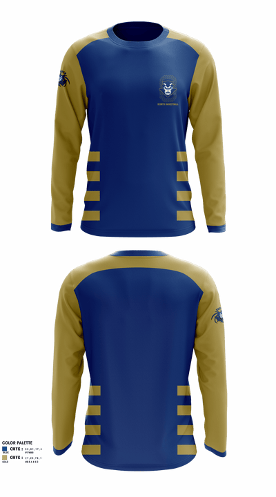 Oconto High School Basketball 74094120 Long Sleeve Performance Shirt - 1