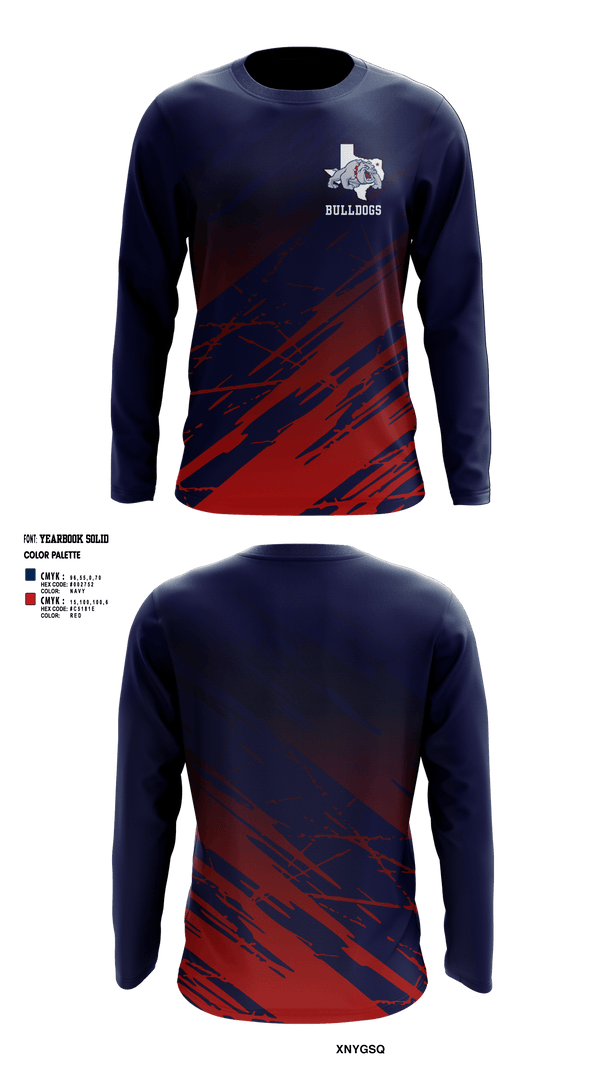 Bulldogs 74348457 Long Sleeve Performance Shirt - 1
