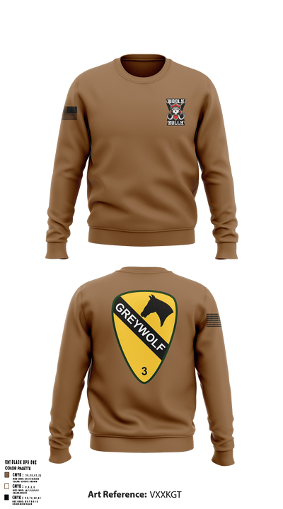 Bravo Company, 3BEB, 3ABCT, 1CD 75579019 Crew Neck Sweatshirt - 1