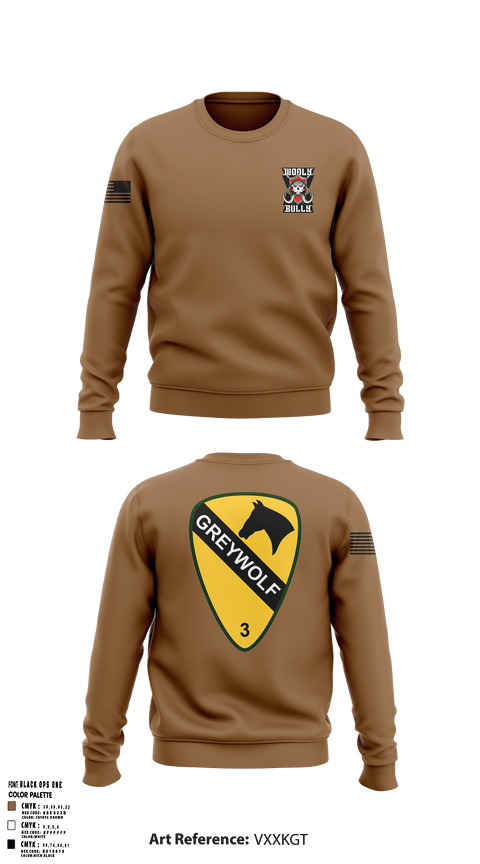 Bravo Company, 3BEB, 3ABCT, 1CD 75579019 Crew Neck Sweatshirt - 1